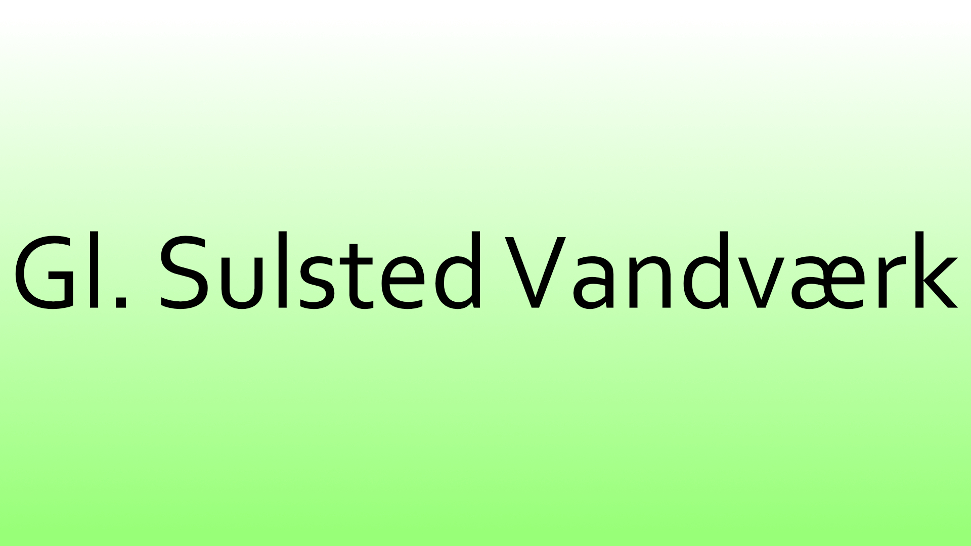 Gl. Sulsted Vandværk